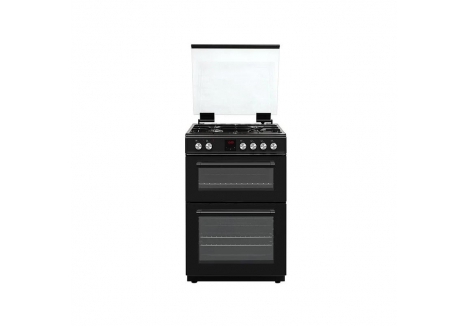 Teknix TKGD60B - Black Double Oven Gas Cooker - 60cm - Energy Rating A