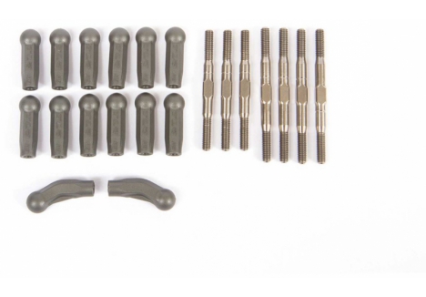 TLR HD Turnbuckle Kit, Titanium: 22X-4 Z-TLR334077