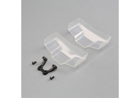 TLR Low Front Wing, Clear, with Mount (2) Z-TLR330010