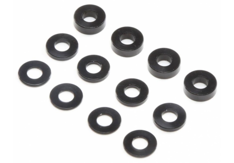 TLR M3 Caster Block Aluminum Washer Set, Black (4) Z-TLR336007