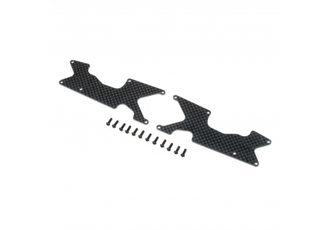 TLR Rear Arm Inserts, Carbon: 8XT Z-TLR344048