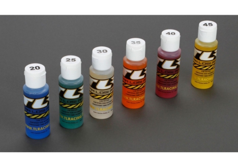 TLR Shock Oil, 6Pk, 20, 25, 30, 35, 40, 45, 2oz Z-TLR74020