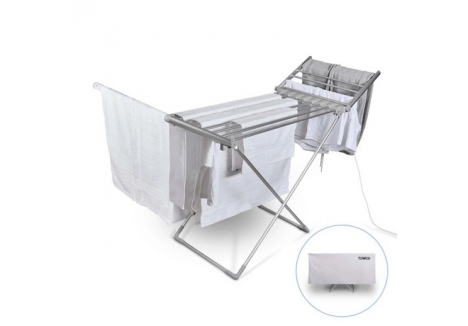 Tower T25003 Heated Winged Airer with Cover Silver 230W