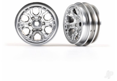 Traxxas 1.0 Inch Wheels Satin Chrome for TRX-4M 1:18 Rock Crawler TRX9770-SATIN