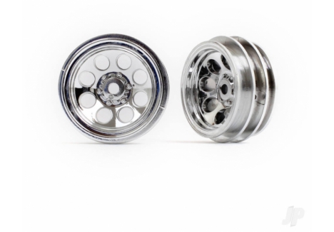 Traxxas 1.0in Chrome Wheels 1/18 Scale RC Rock Crawler Pair TRX9870