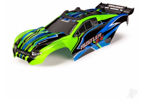 Traxxas 1/10 Rustler 4X4 RC Body Shell Green and Blue TRX6734G