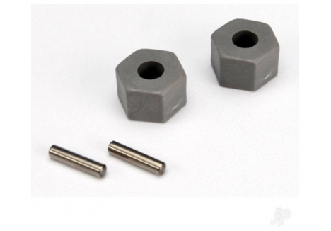 Traxxas 12mm Tall-Offset Wheel Hubs Hex with Axle Pins TRX3654