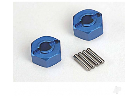Traxxas 12mm Wheel Hubs Blue Anodised Lightweight Aluminium 2pcs TRX1654X