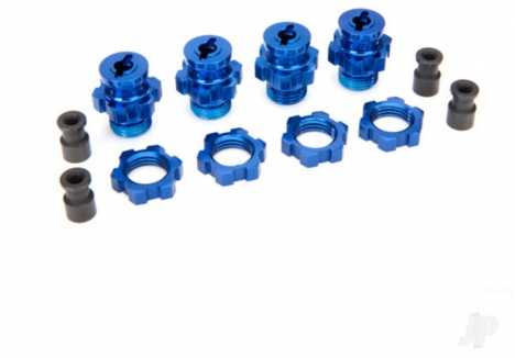 Traxxas 17mm Splined Wheel Hubs Short Blue Anodised 4 Pack TRX6856X