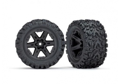 Traxxas 2.8 Inch Wheels Tyres Assembled RXT Black Talon EXT TRX6773