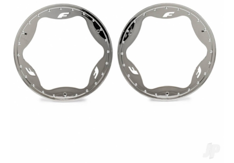 Traxxas 4.3 Inch Chrome Beadlock Rings Pair Pro Scale Sand Car TRX10948-CHRM