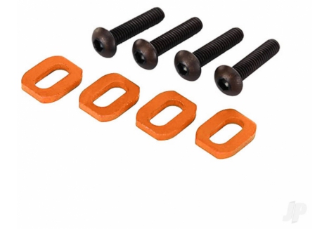 Traxxas Aluminium Motor Mount Washers Orange Anodised 4 pcs TRX7759-ORNG