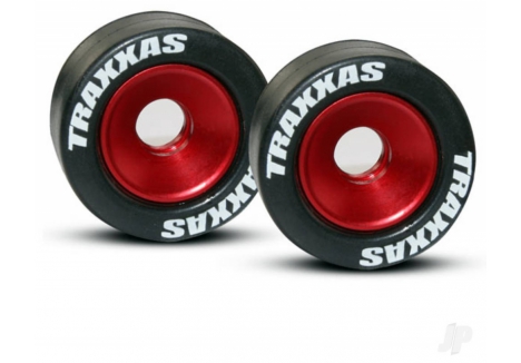 Traxxas Aluminium Wheelie Bar Wheels Red Anodised 2 Pack TRX5186