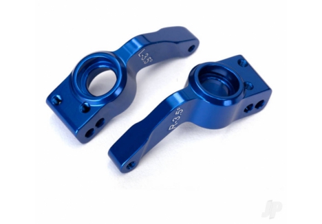 Traxxas Axle carriers, Rear, 6061-T6 aluminium, left & right (Blue-anodised) TRX6455