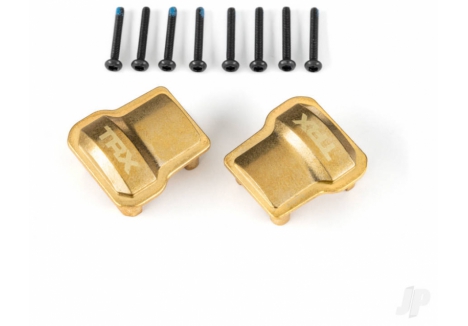 Traxxas Axle cover, brass (8 grams) (2 pcs) / 1.6x12mm BCS (with threadlock) (8 pcs) TRX9787