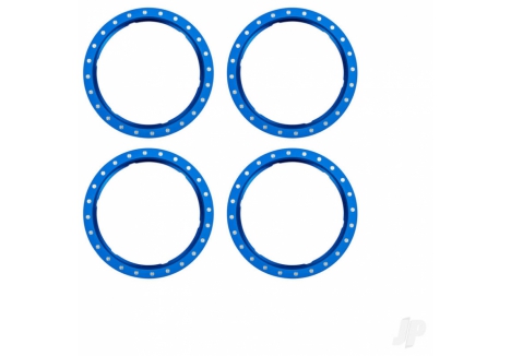 Traxxas Beadlock Rings Machined Aluminium Blue Set of 4 TRX10276-BLUE