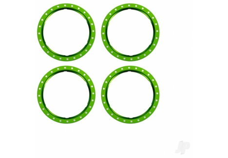 Traxxas Beadlock Rings Machined Aluminium Green Set of 4 TRX10276-GRN
