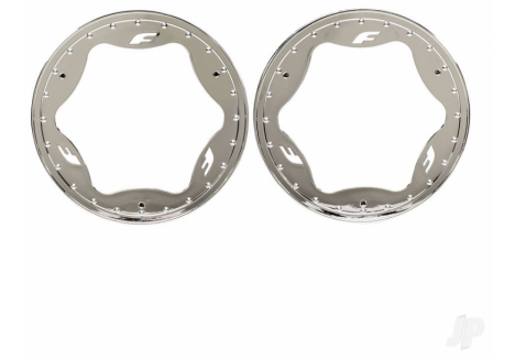 Traxxas Beadlock Rings Rear Chrome 3.9 Inches Pair TRX10977-CHRM