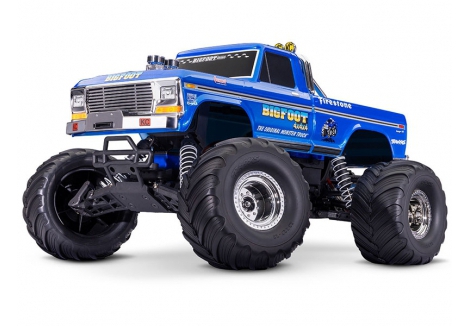 Traxxas Bigfoot HD 1:10 Electric 2WD RTR Monster Truck, Blue (+ TQ 2-ch, XL-5, Titan 550, 7-Cell NiMH, 4A USB-C Charger) TRX36234-8-R5