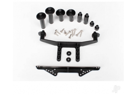 Traxxas Body Mounts Front and Rear Black with Hardware Posts TRX1914R