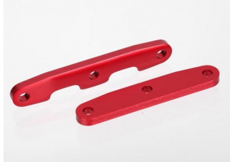 Traxxas Bulkhead, tie bars, Front & Rear, aluminium (Red-anodised) TRX6823R