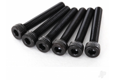 Traxxas Cap Head Machine Screws 2.5x16mm Black Pack of 6 TRX2618
