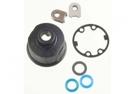 Traxxas Carrier, Differential (heavy duty) / x-ring gaskets (2 pcs) / ring gear gasket / bushings (2 pcs) / 6x10x0.5 TW TRX3978