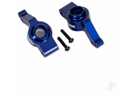 Traxxas Carriers, stub axle, rear, 6061-T6 aluminium, left & right (blue-anodised) (for use with #9080 upgrade kit) TRX9065-BLUE