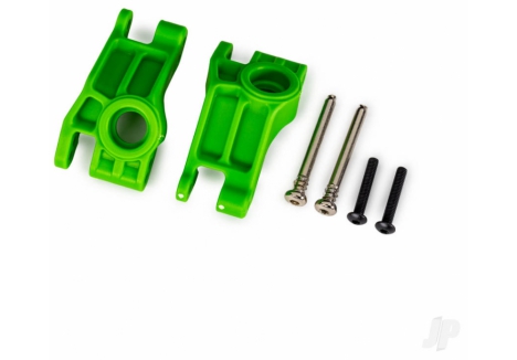 Traxxas Carriers, stub axle, rear, extreme heavy duty, Green (left & right) / 3x31mm hinge pins (2 pcs) / 3x18mm BCS (2 pcs) (for use with #9180, 9181, 9182 upgrade kit) TRX9150-GRN