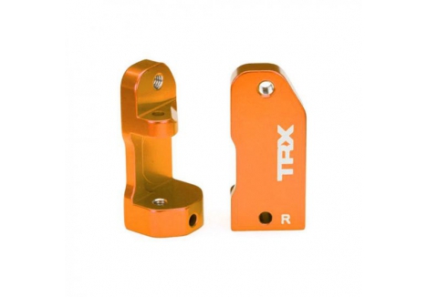 Traxxas Caster blocks, 30-degree, Orange-anodised 6061-T6 aluminium (left & right), suspension screw pin (2 pcs) TRX3632T