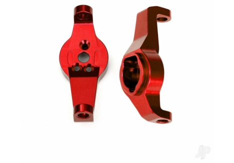 Traxxas Caster Blocks 6061-T6 Aluminium Suspension Upgrade Red TRX8232R