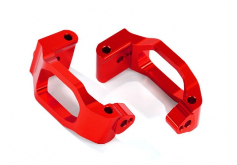 Traxxas Caster Blocks C-Hubs 6061-T6 Aluminium Red Suspension TRX8932R