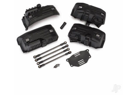Traxxas Chassis conversion kit, TRX-4 (long to short wheelbase) (includes rear upper & lower suspension links, front & rear inner fenders (for clipless body mounting), short female half shaft, battery tray, 3x8mm FCS (4)) (fits #8050 series bodi TRX8058X