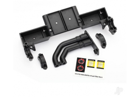 Traxxas Chassis Tray with Receiver Box Cover Driveshaft Clamps Fuel Filler TRX8420