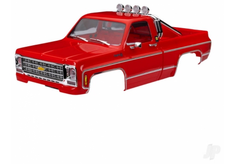 Traxxas Chevrolet K10 Truck 1979 RC Body 1/18 Complete Red TRX9811-RED