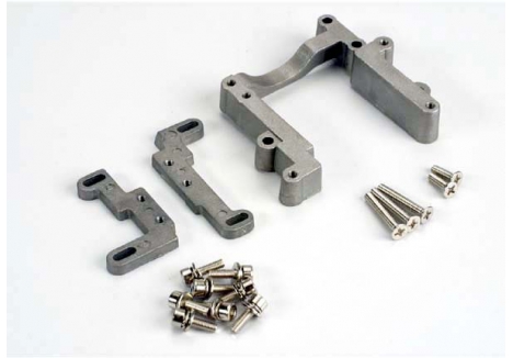 Traxxas Engine mount, 2 piece, aluminium (with screws) (N. Rustler / Sport) TRX4460