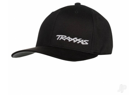 Traxxas Flex Hat Curved Bill Black White Small Logo TRX1187-BLW-SM