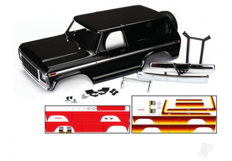 Traxxas Ford Bronco Body 1/10 Black Complete Assembly TRX8010X