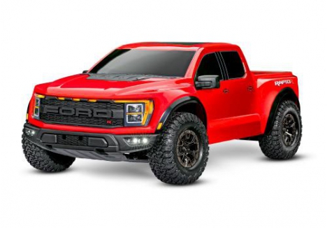 Traxxas Ford Raptor R 1:10 Pro Scale 4WD Brushless Electric RTD Replica Truck, Red (+ TQi 2-ch, TSM, VXL-3S, Velineon 3500kV, Clipless Body) TRX101076-4-RED