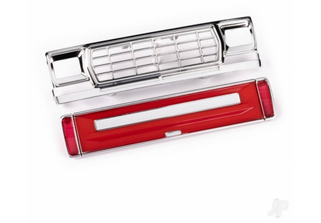 Traxxas Front Grille Red Tailgate Panel LED Lenses TRX-4M F-150 TRX9819-RED