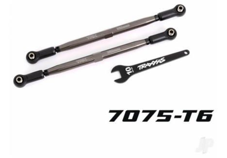 Traxxas Front Toe Links Grey-Anodised 7075-T6 Aluminium X-Maxx WideMaxx 2pc TRX7897-GRAY