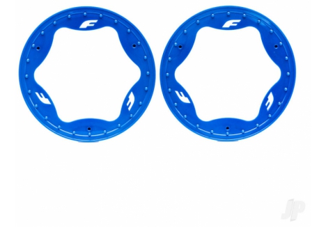 Traxxas Funco 3.9 Inch Blue Beadlock Rings Rear Pair TRX10977-BLUE