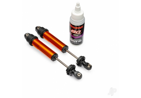 Traxxas GT-Maxx Rear Shock Absorbers Aluminium Orange Pair TRX10962-ORNG