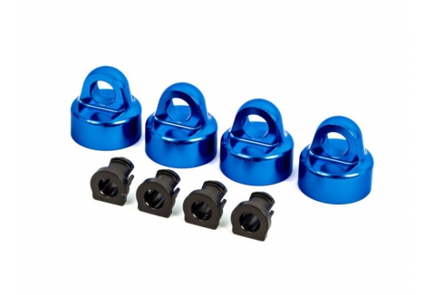 Traxxas GT-Maxx Shock Caps Aluminium Blue Anodised Sledge Set TRX9664X