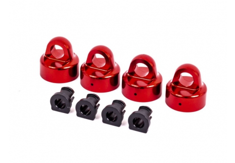 Traxxas GT-Maxx Shock Caps Aluminium Red Anodised Sledge Set TRX9664R