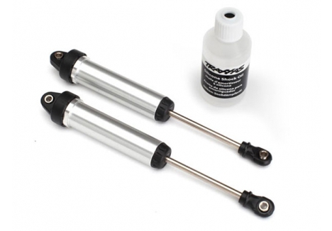Traxxas GTR Shocks 134mm Silver Aluminium Front Pair RC TRX8451
