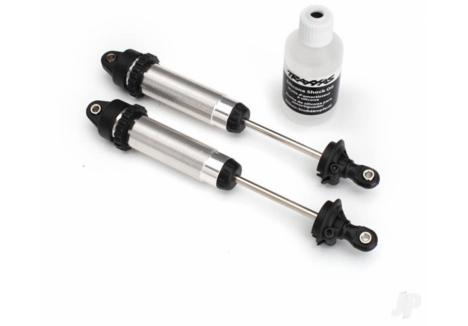 Traxxas GTR Shocks 139mm Rear Threaded Silver Aluminium Pair TRX8460
