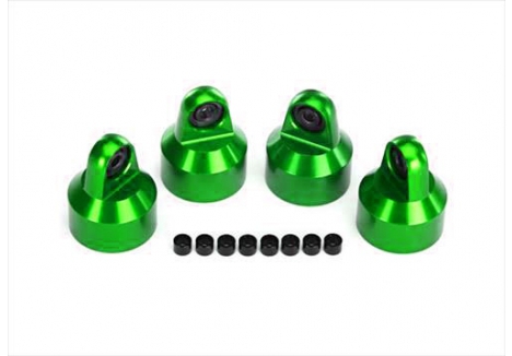 Traxxas GTX Shock Caps Aluminium Green Anodised 4pcs Spacers TRX7764G