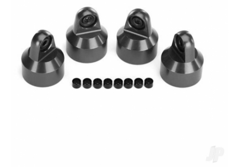 Traxxas GTX Shock Caps Aluminium Grey Anodised 4pcs Spacers TRX7764-GRAY