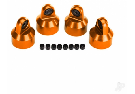 Traxxas GTX Shock Caps Aluminium Orange Anodised 4pcs Spacers TRX7764-ORNG